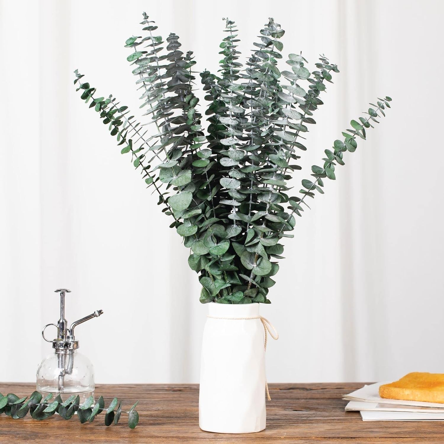 10 Pcs Dried Eucalyptus Stems for Shower, 17” Natural Real Preserved Eucalyp…