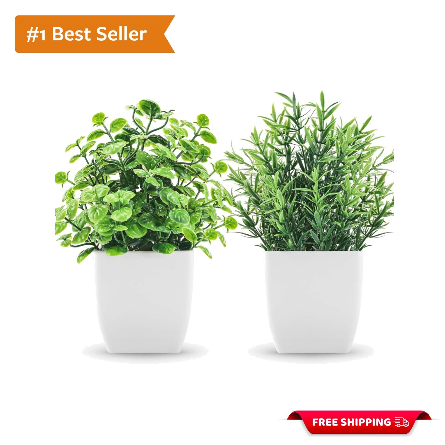 Realistic 2 Pack Faux Eucalyptus Plants – Dust & UV Resistant Indoor Decor