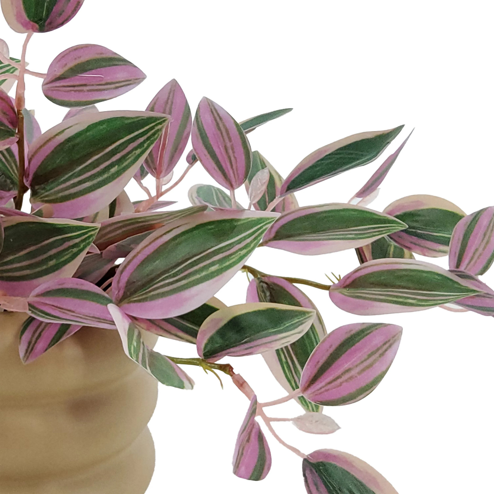 Mainstays Artificial Variegated Zebrina Plant, 9.5″, Pink/Green