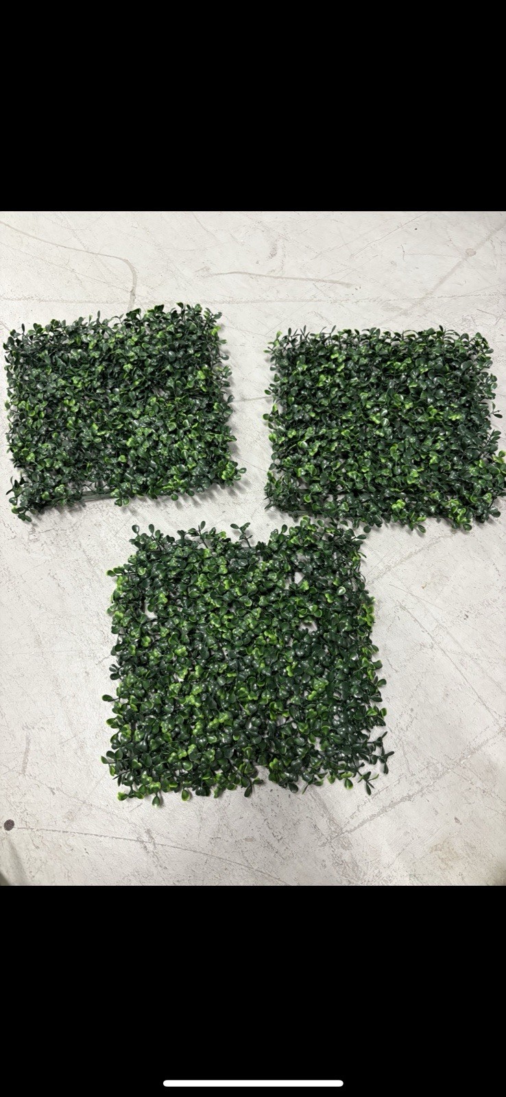 3 pcs 12″x12″ Artificial Boxwood Mat Wall Hedge Decor Privacy Fence Panel Grass