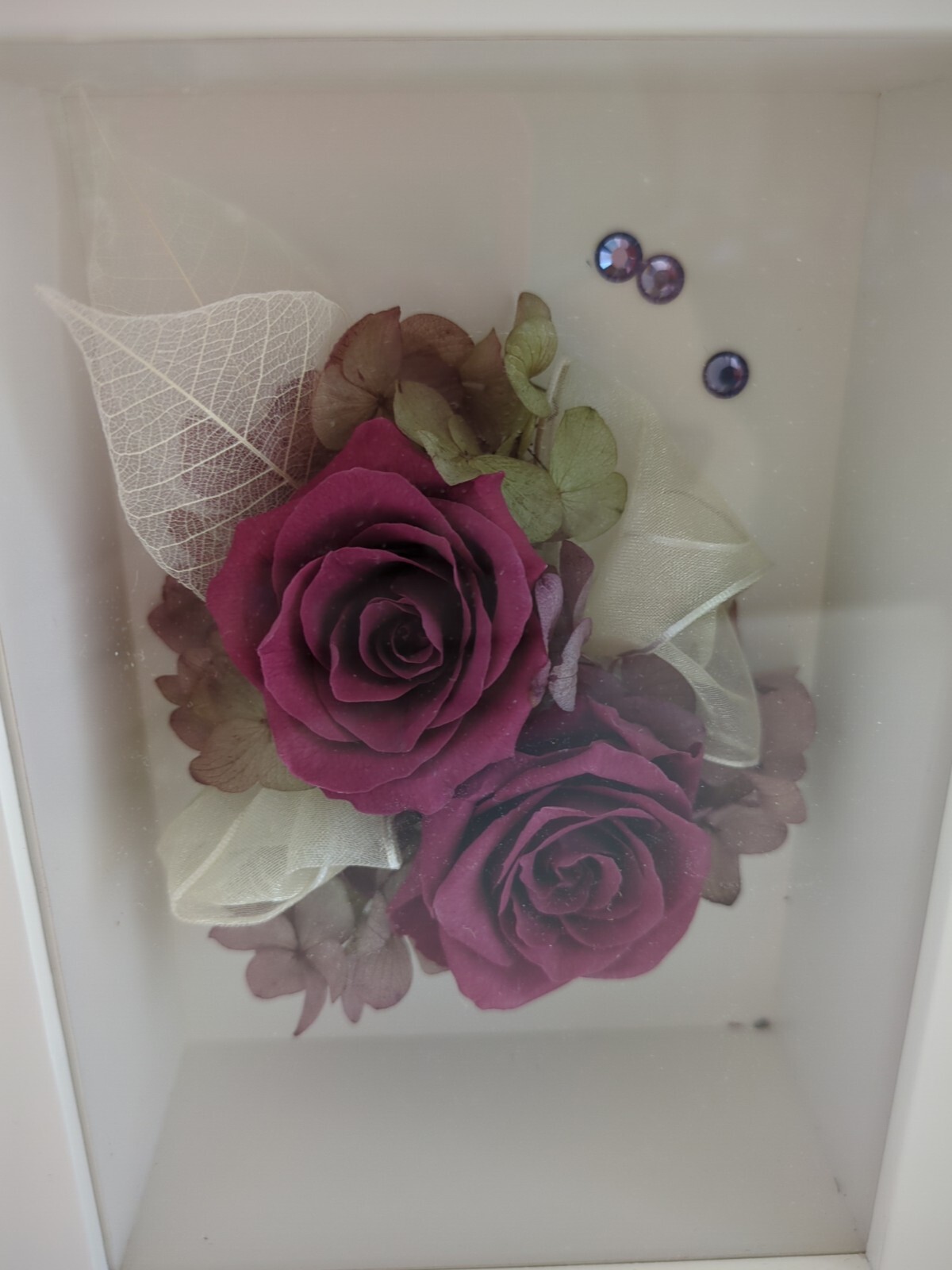 NEW 7″ X 5″ Happy Wedding, Valentine, Birthday, Shadow Box with Roses
