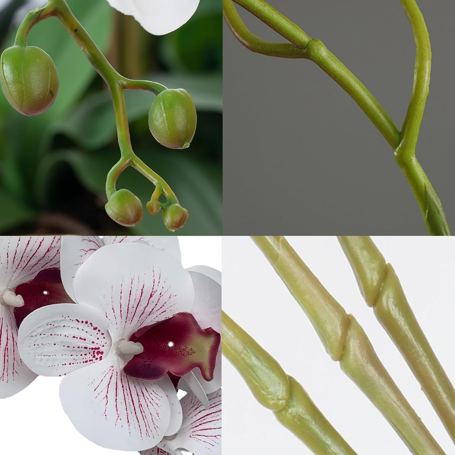 32 Inch Artificial Phalaenopsis Flowers 6 Pcs Artificial Orchid Flowers Stem Pla