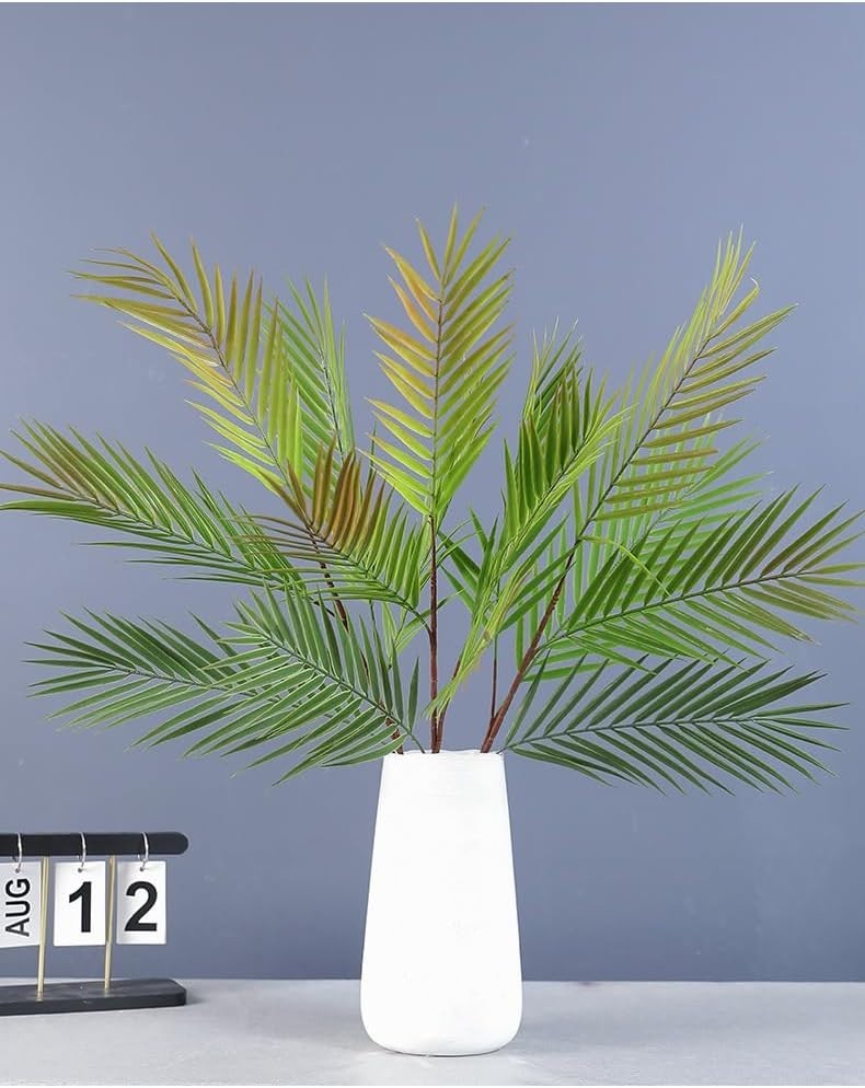 3 Pack of Lifelike 36″ Green Palm Leaves – Versatile Party & Home Decoration
