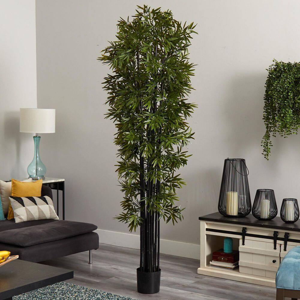 7′ Artificial Bamboo Tree w/ Black Trunks Home Decor UV Resistant Indoor Outdoor