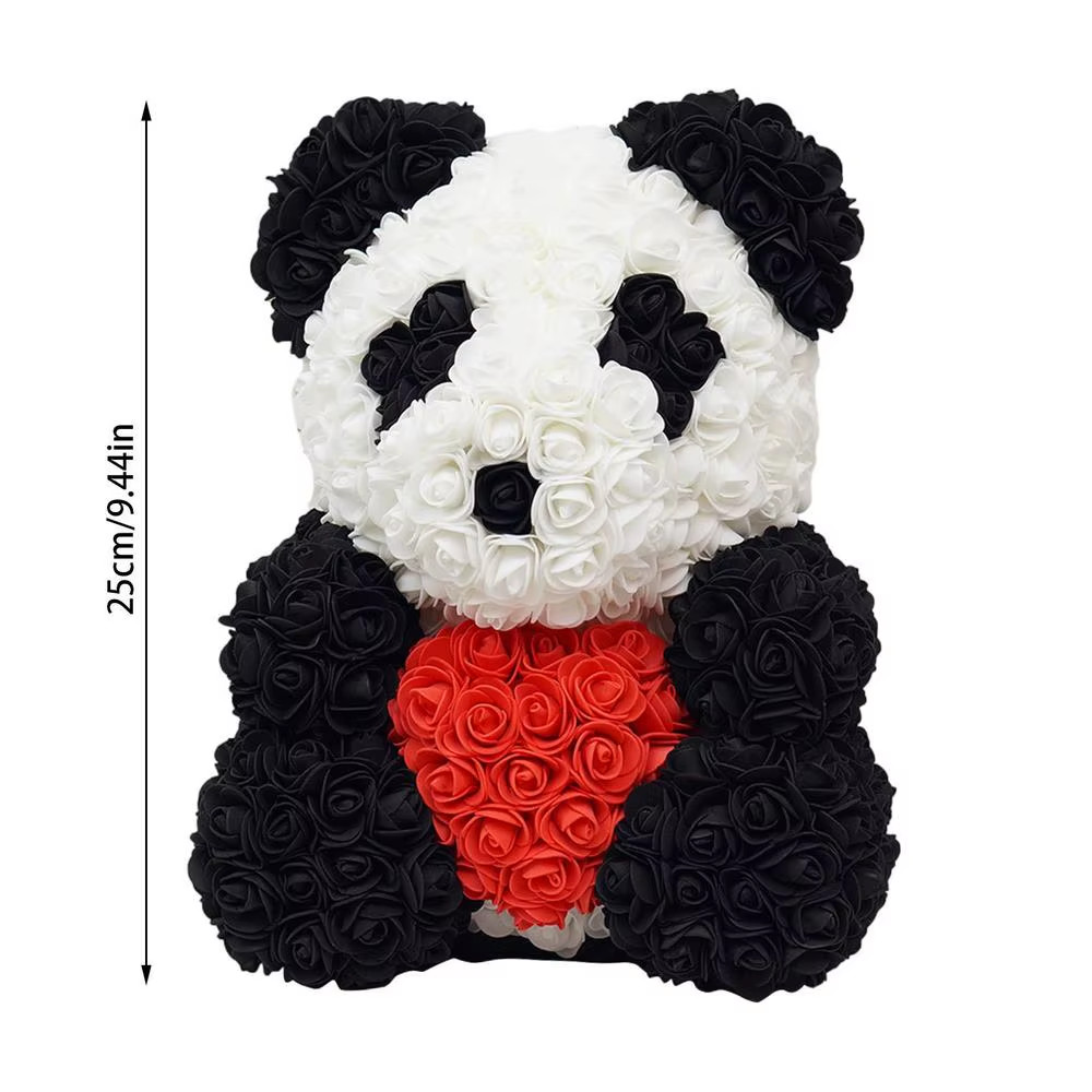 1Pc 25Cm Artificial Foam Flowers Panda Bear Rose Bear Romantic Creative Gifts F