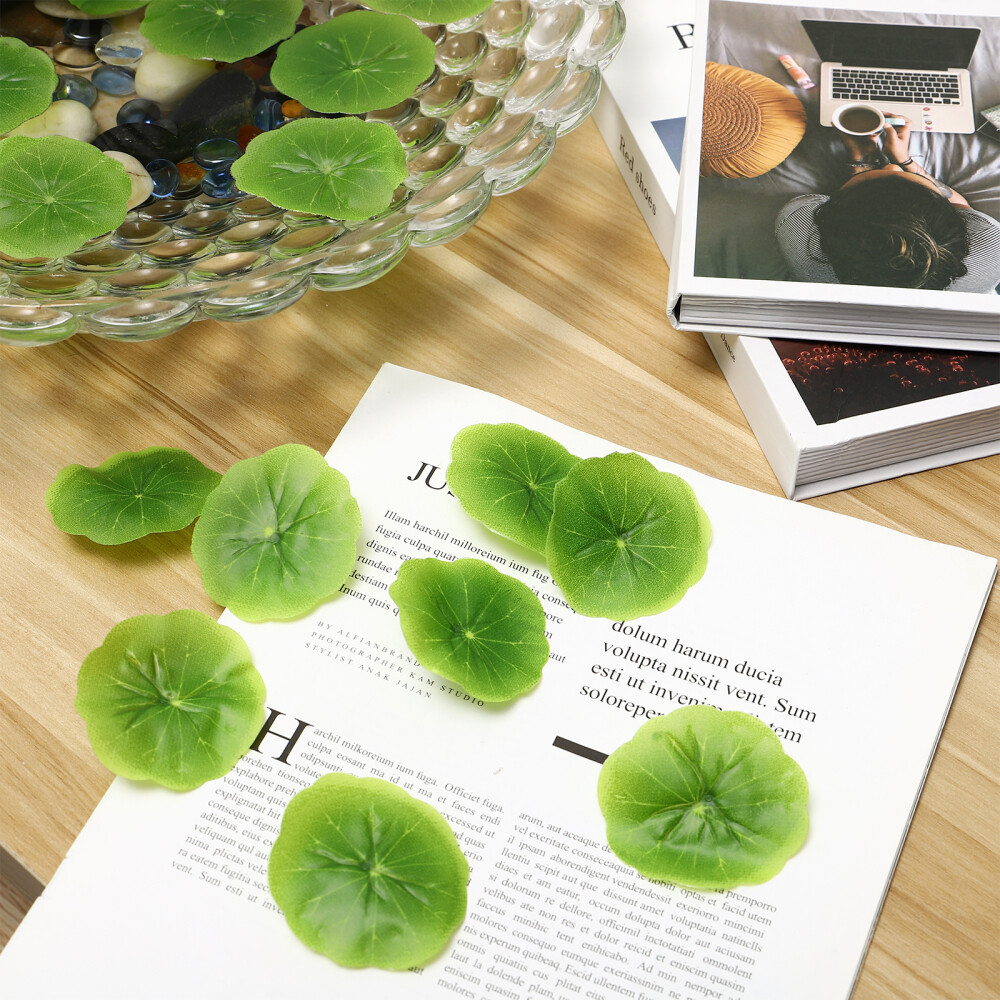 30PCS Artificial Lotus Leaves Realistic Water Lily Pads Plastic Lotus Leaves
