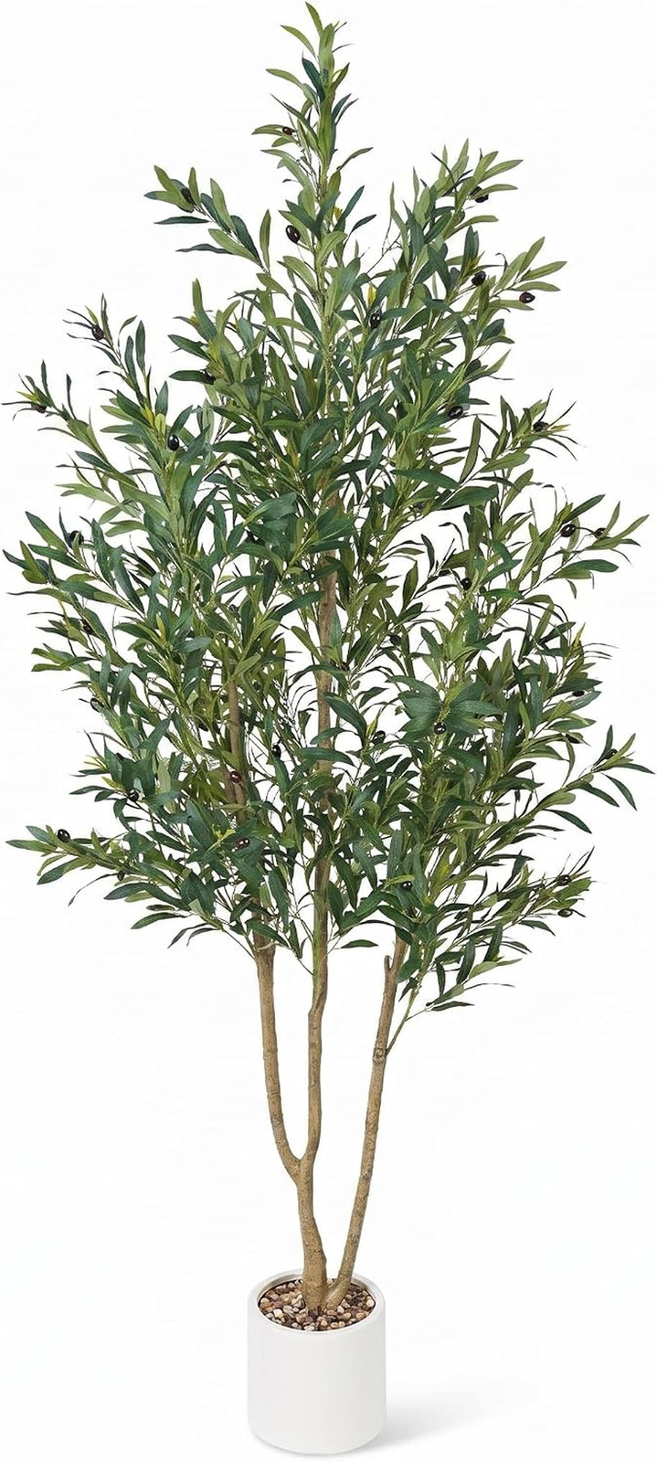 Olive Tree 6FT Fake Tree Faux Plants Indoor with Pot Artificial Tree Nearly Natu