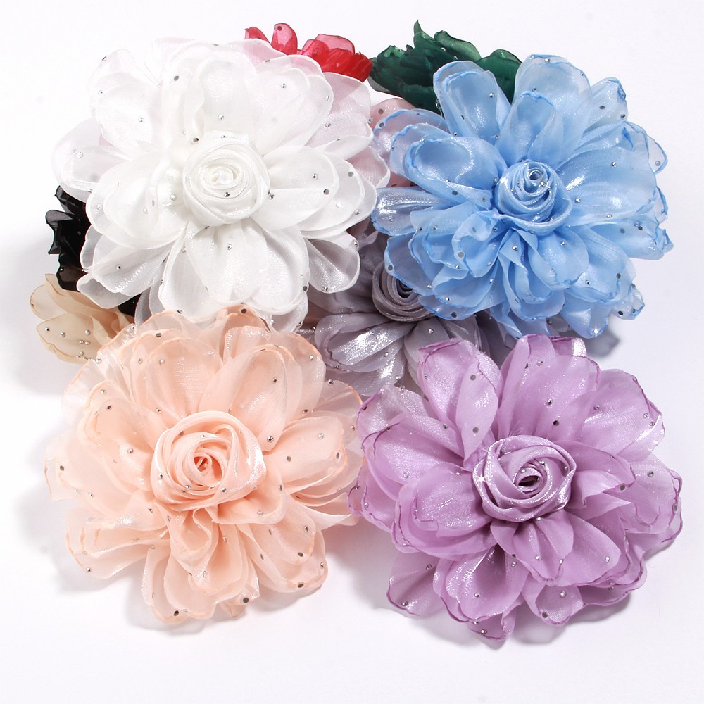 11cm Women’s Fabric Three-dimensional Artificial Flower for Brooch Suit Jacket