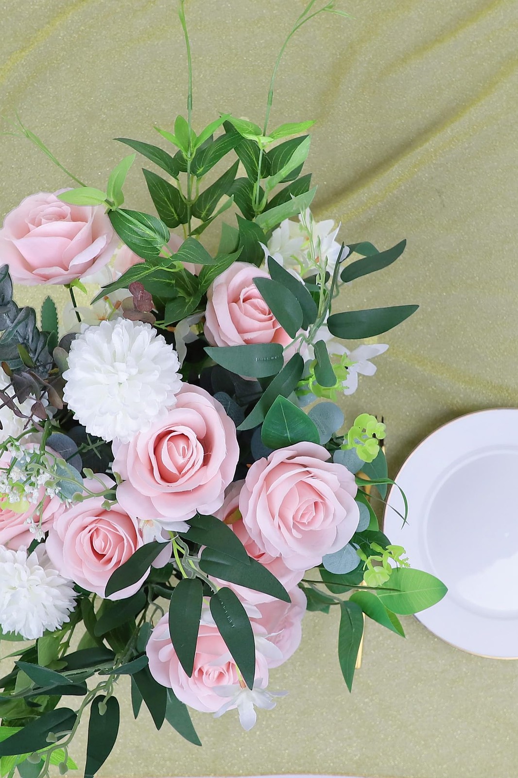 12pcs Roses Artificial Flowers Real Touch Fake Flowers with Long Stems Silk F…