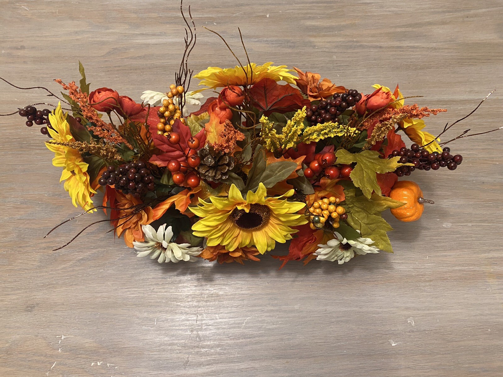 Fall Floral Centerpiece. Sunflower Floral Centerpiece. HALLOWEEN SALE!!!!