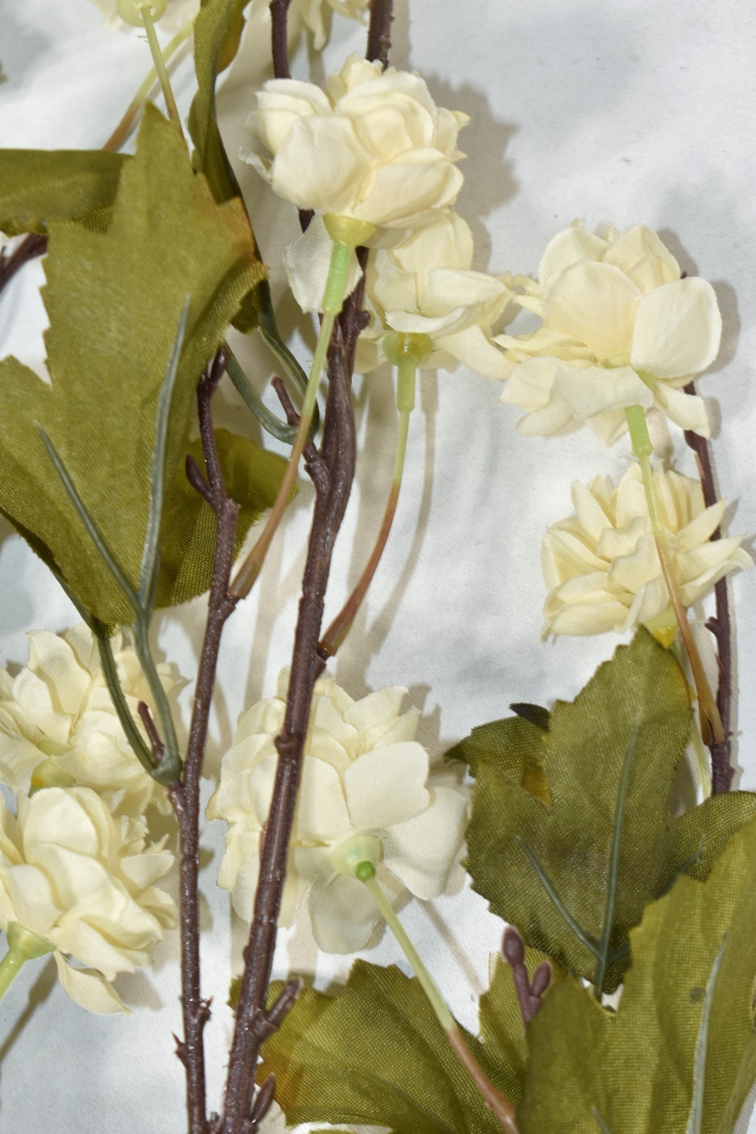Pottery Barn Faux Ivory Hops Branch Artificial Flowers 42″ Stem NEW
