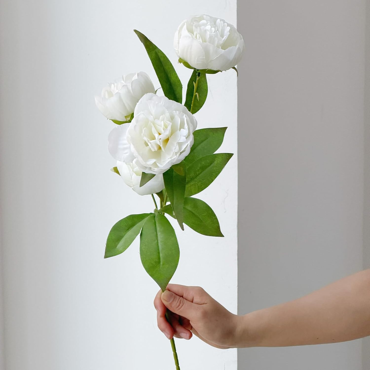 27″ Artificial Peonies Bouquet, 5Pcs UV Resistant Silk Flowers for Home Decor