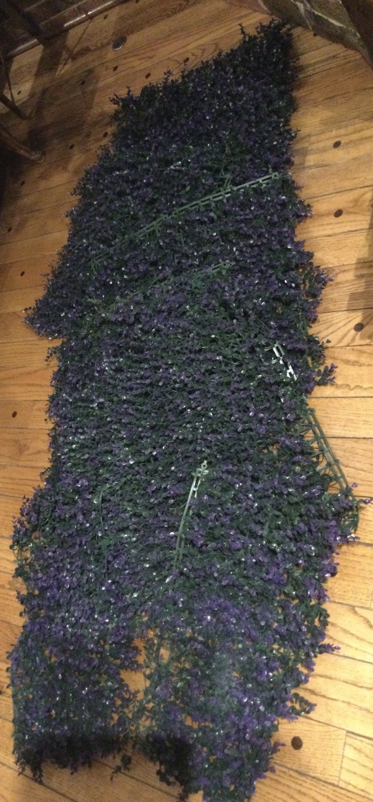 6 Artificial Faux Plastic PURPLE LAVENDER FLOWER PLANT 20×20” PATIO SCREEN PANEL