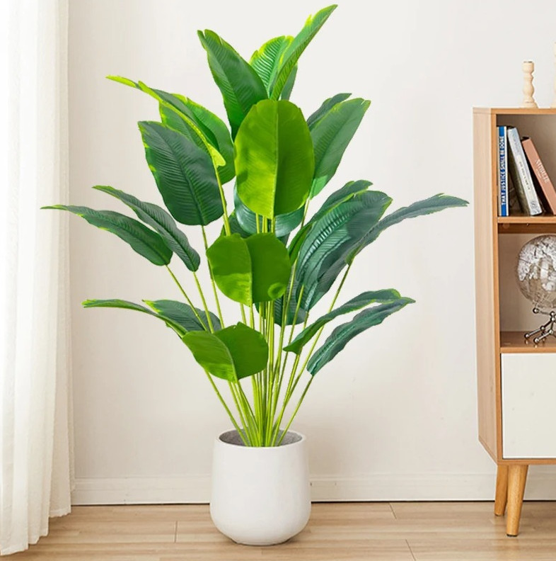 1pc Artificial Tropical Palm Tree Monstera Fake Banana Plant Home Garden Decor