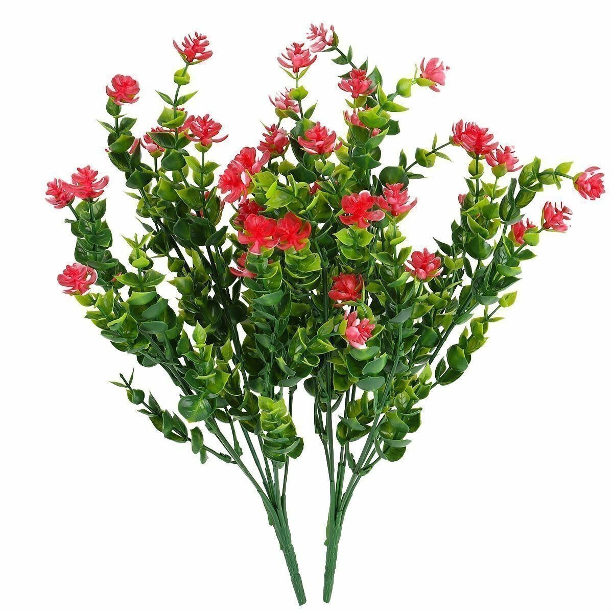 6/10Pcs Artificial Flowers Fake Outdoor UV Resistant Boxwood Plants Shrubs Decor