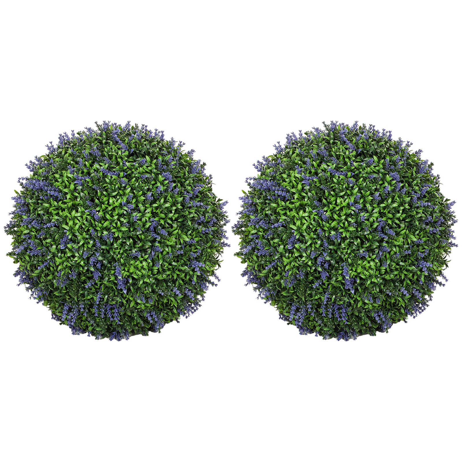 Set of 2 Artificial Plant Topiary Balls, 16.5 Inch
