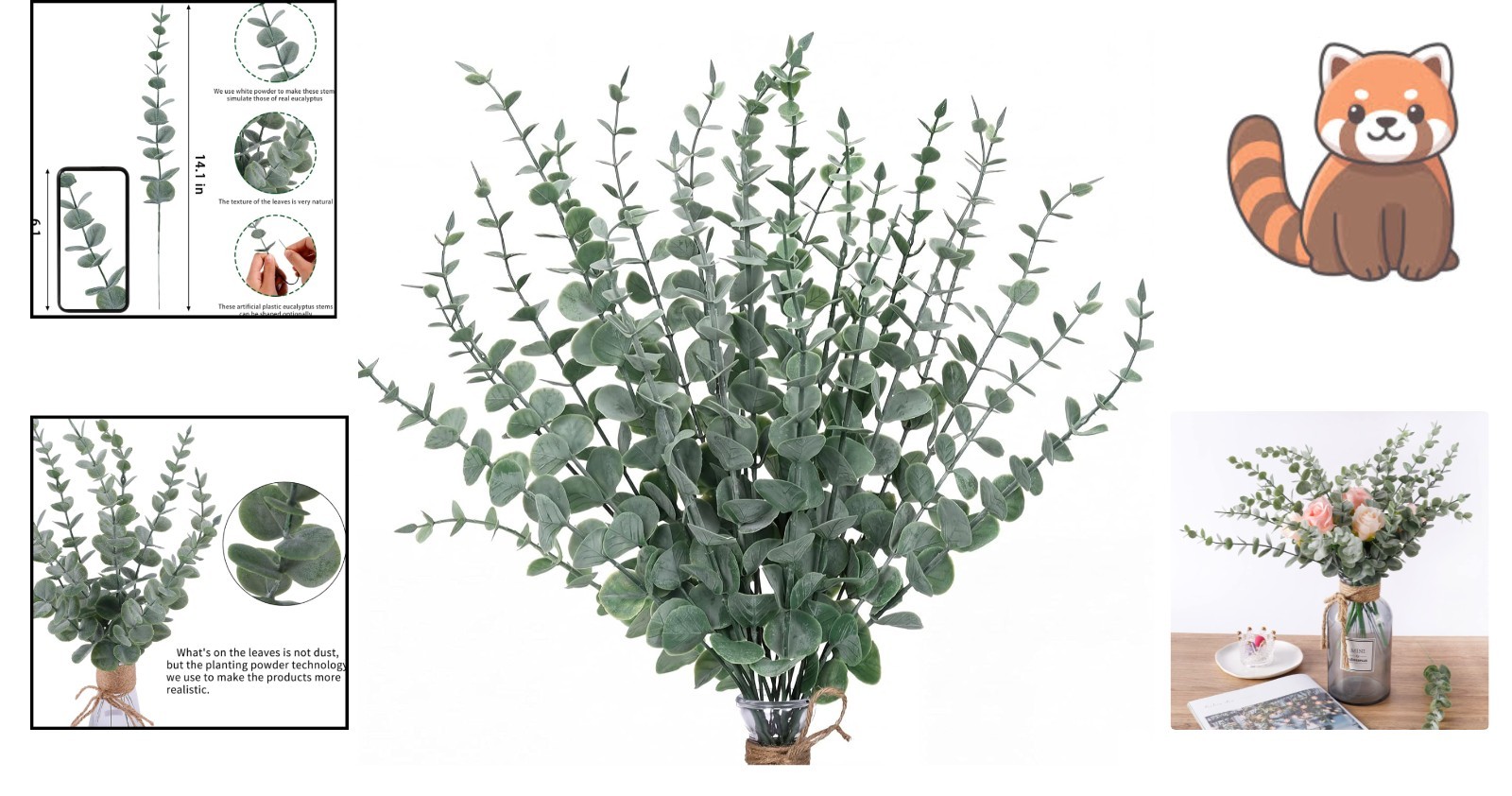 24 Pcs Spring Eucalyptus Stems – Perfect for Farmhouse & Holiday Arrangements