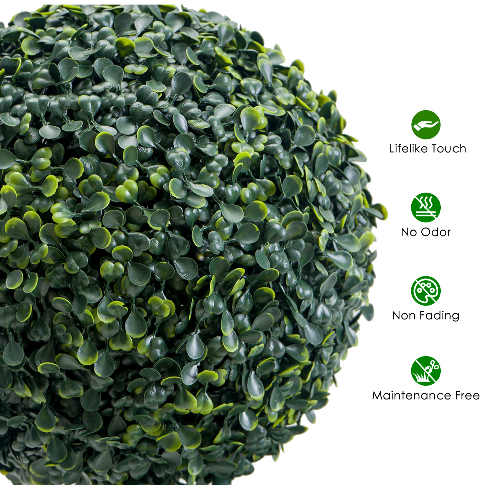 Artificial Topiary Ball Trees Fake Milan Grass Ball Decorative Plant 35″/45″
