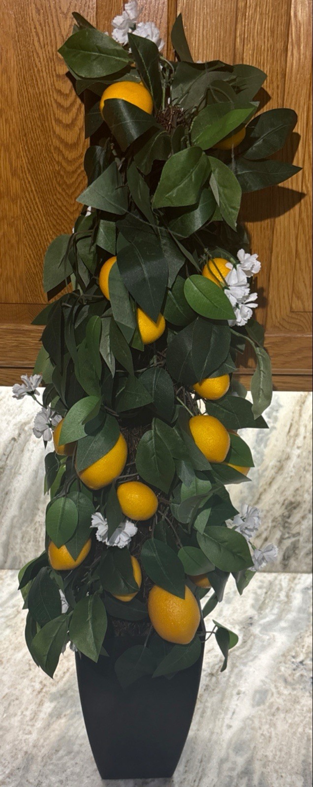 Artificial Lemon Tree Terra Pot Farmhouse Decor 36x12x12 inch—SHIPS IN 24 HOURS—