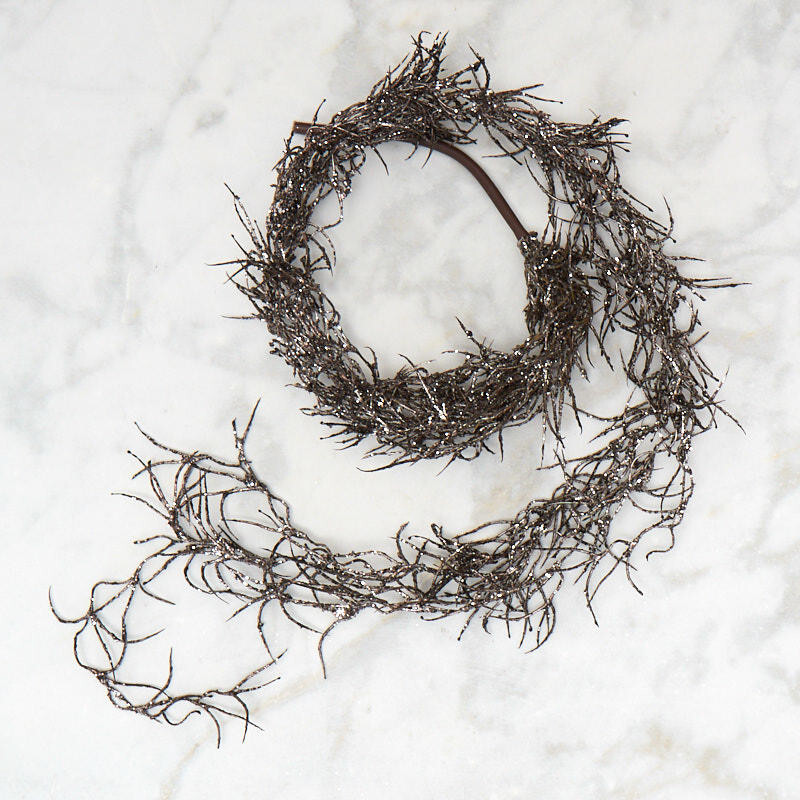 Set of 2 Factory Direct Craft Artificial Glittered Spanish Moss Garlands
