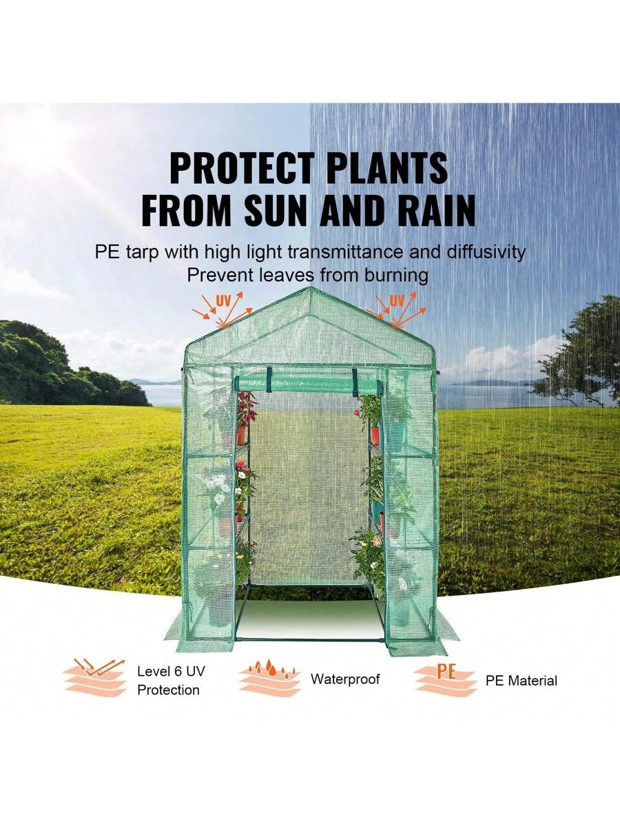 Walk-In Pop Up Green House 4.6 X 2.4 X 6.7/4.6 X 4.6 X 6.6/8.7x6x7.6/ Greenhouse