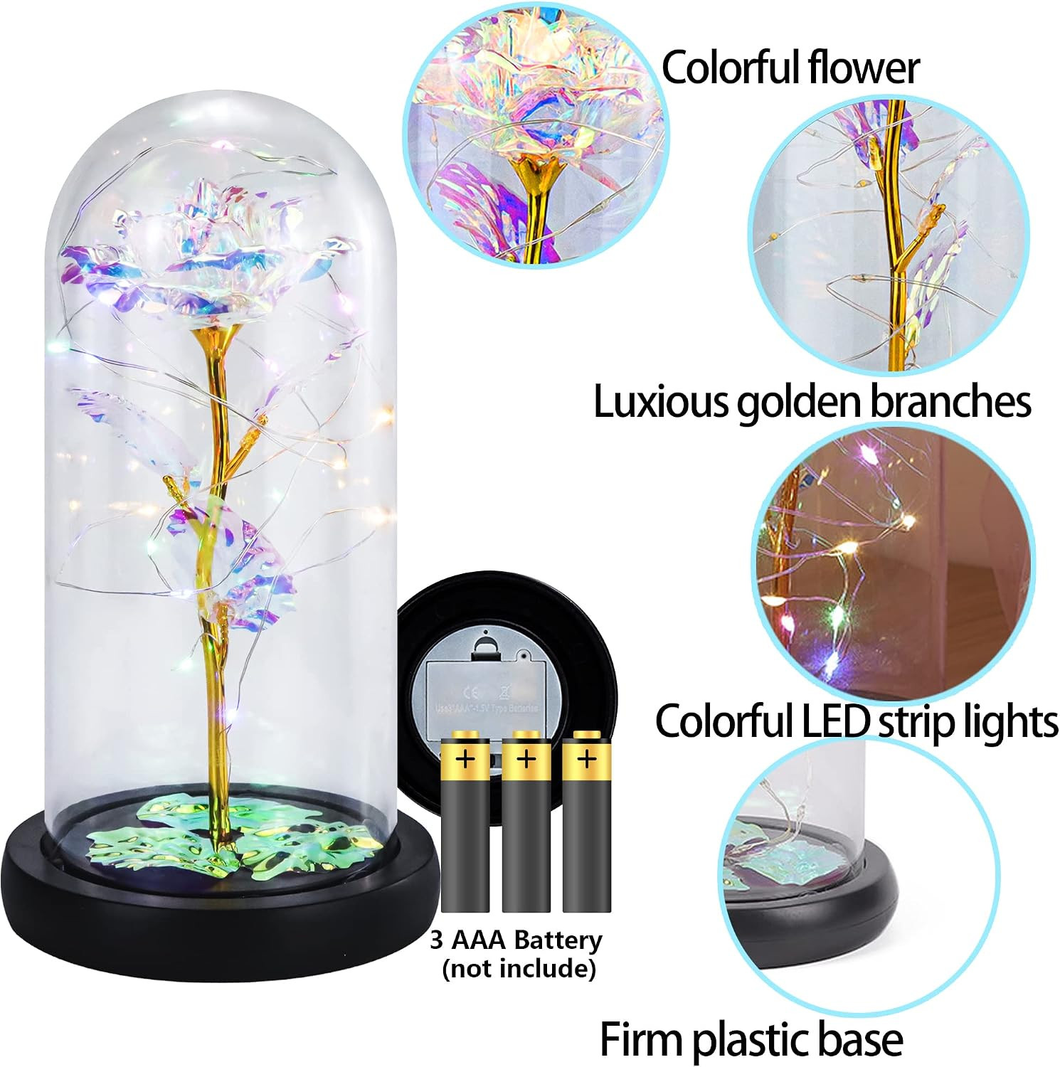 Eternal-Rose-Flowers-Gift Galaxy-Glass Rose-Flower-Light-Gifts