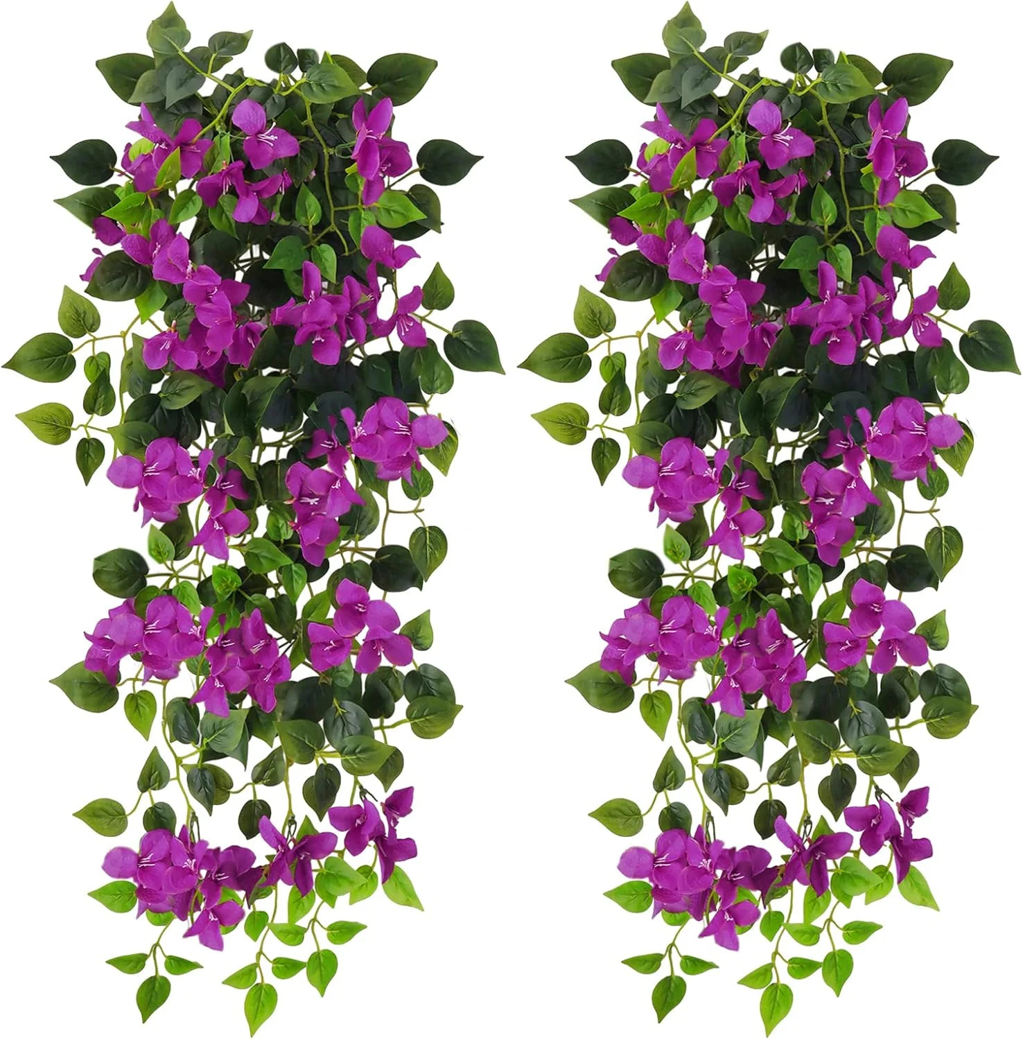 Artificial Hanging Flowers Bougainvillea, UV Resistant Faux Silk Flower Fabric V