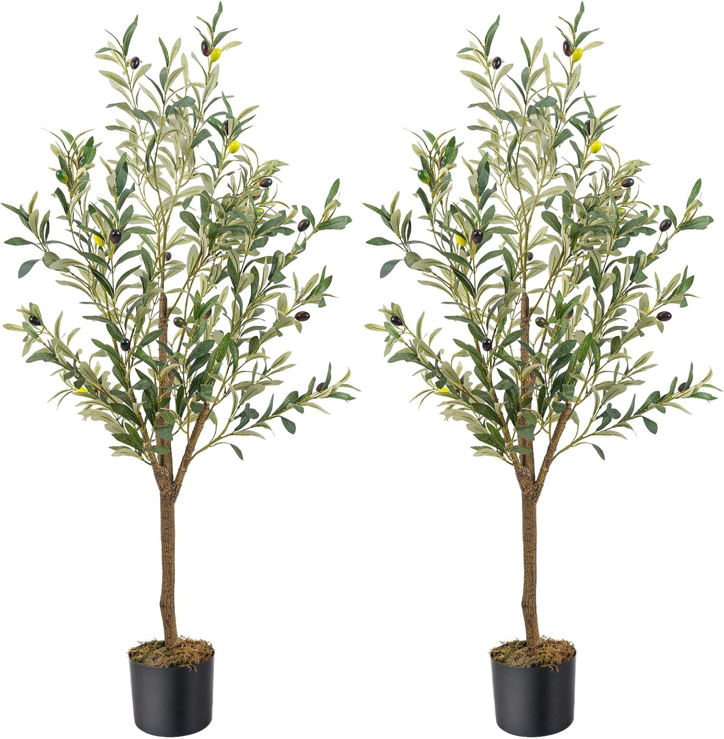 Artificial Fake Olive Tree 6FT Tall 1Pack Faux Silk Olive Tree for Home Living R