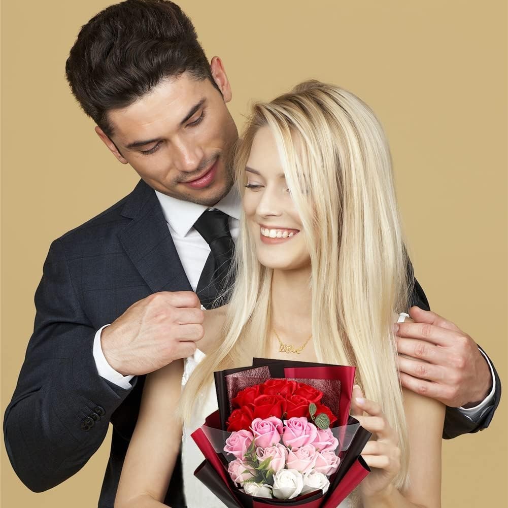 Unique Artificial Roses Bouquet with Necklace – Perfect for Any Occasion