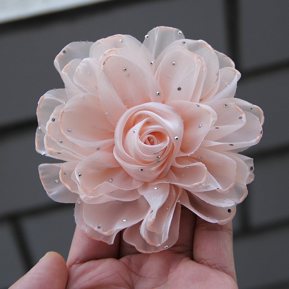 11cm Women’s Fabric Three-dimensional Artificial Flower for Brooch Suit Jacket