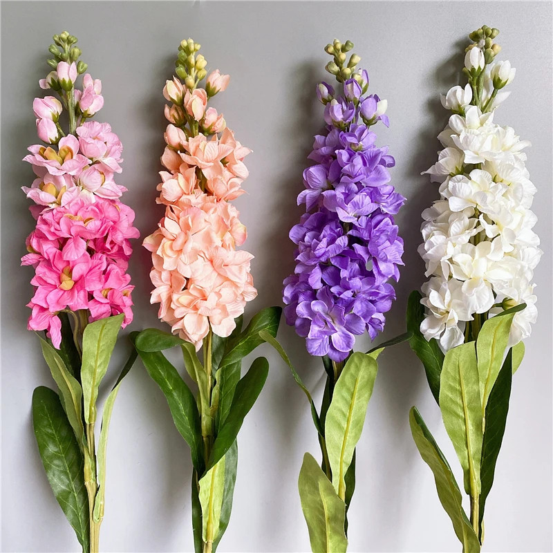Big Artificial Hyacinth Violet flower branch fleurs artificielles for autumn fal