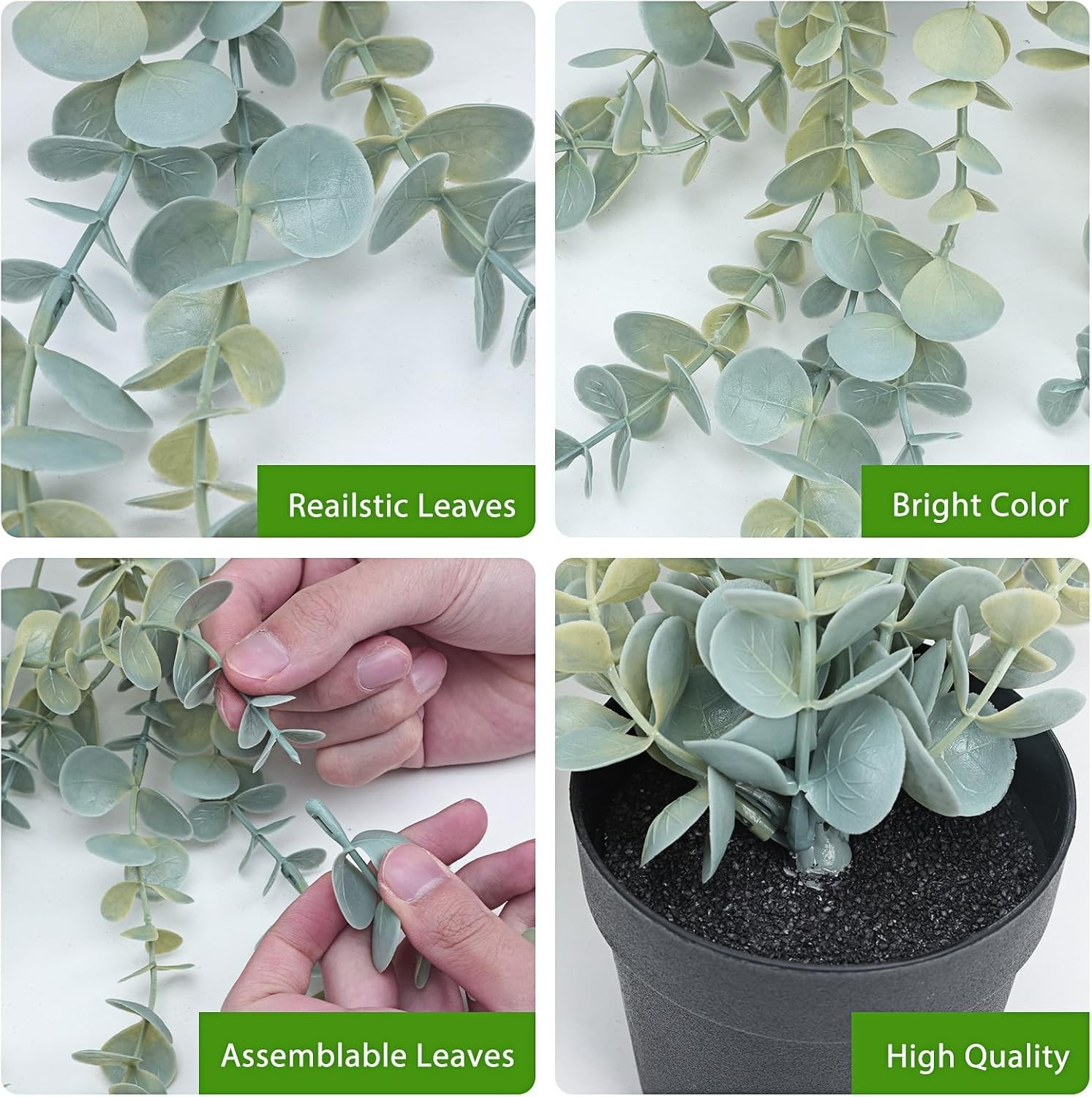 Elegant Artificial Hanging Eucalyptus Plant – Sage Green Indoor/Outdoor Decor