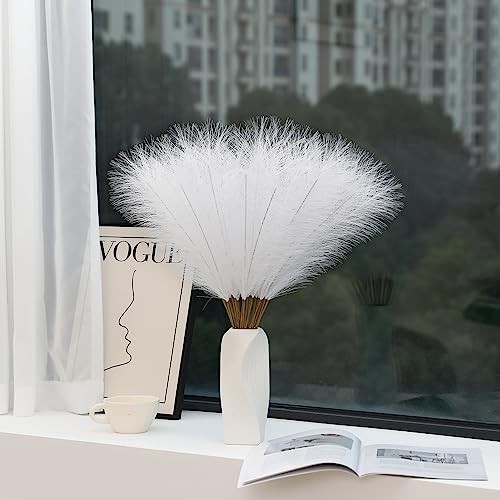 30pcs Pampas Grass – 24 Inch Faux Pampas Grass Decor, 30 Pieces White