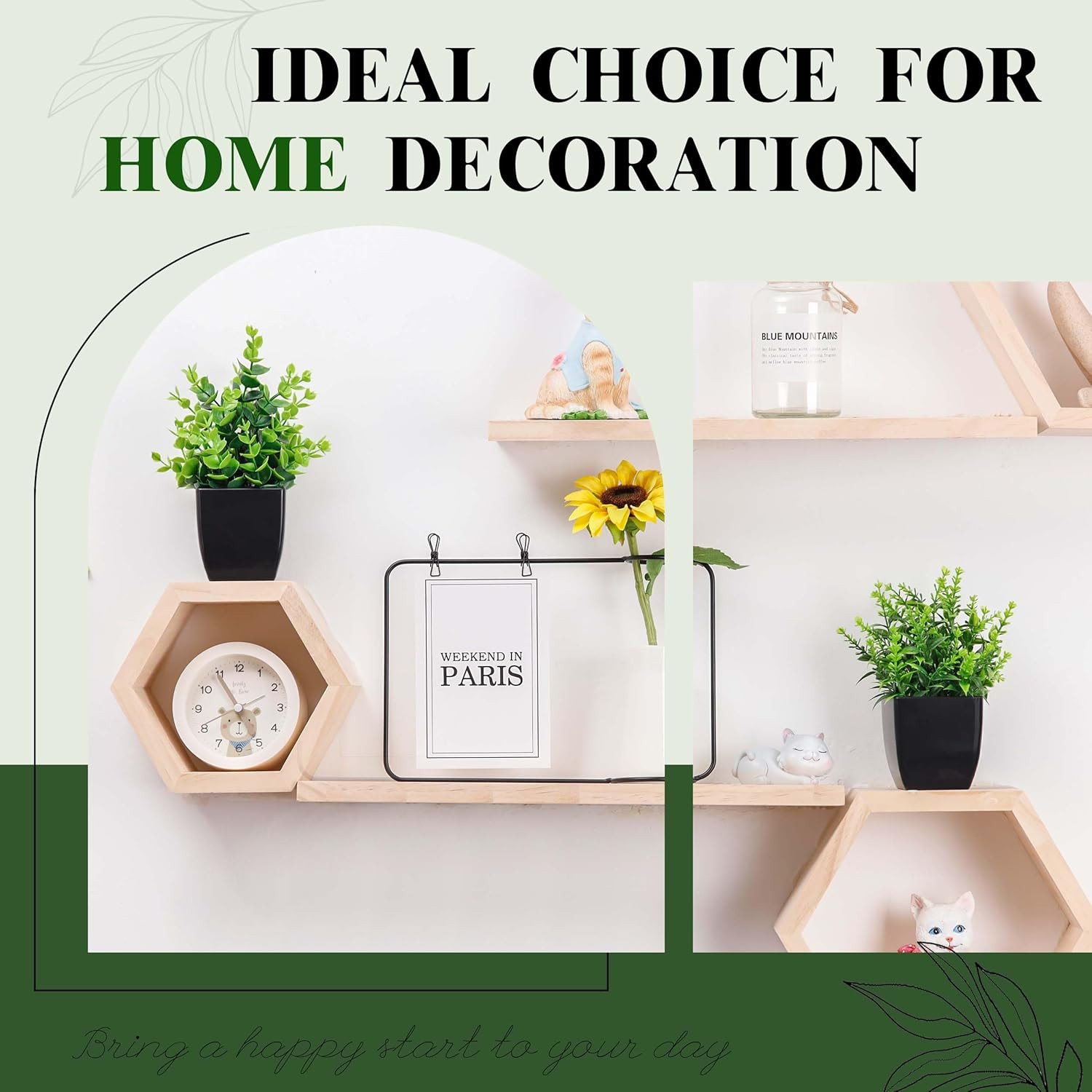 2 Pack Small Fake Plants Black Accessories Home Bedroom Bathroom Kitchen Decor