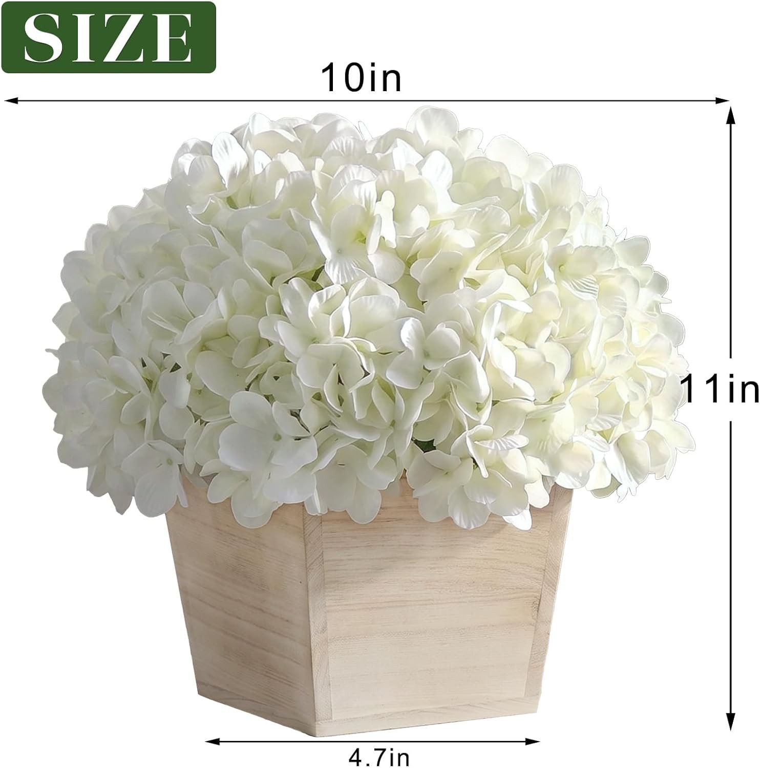 10″ Artificial Hydrangea Arrangement in Planter for Table Centerpiece, Lifeli…