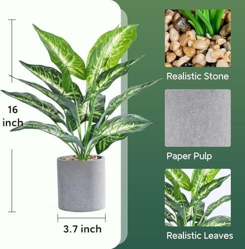 Plantas Artificiales 16 Pulg Tropical Falsas Interior Escritorio Hogar Oficina