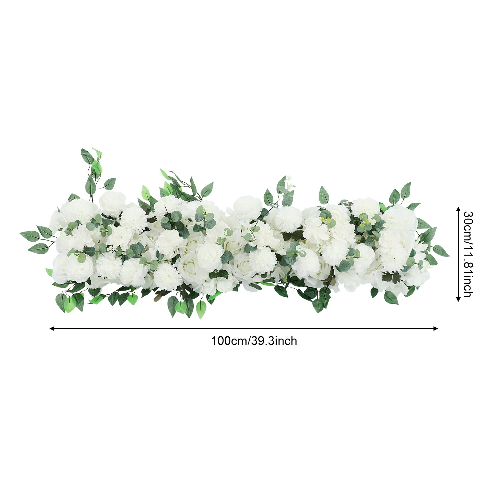 Elegant White Artificial Flowers Artificial Flower Row for Home Party Decoration