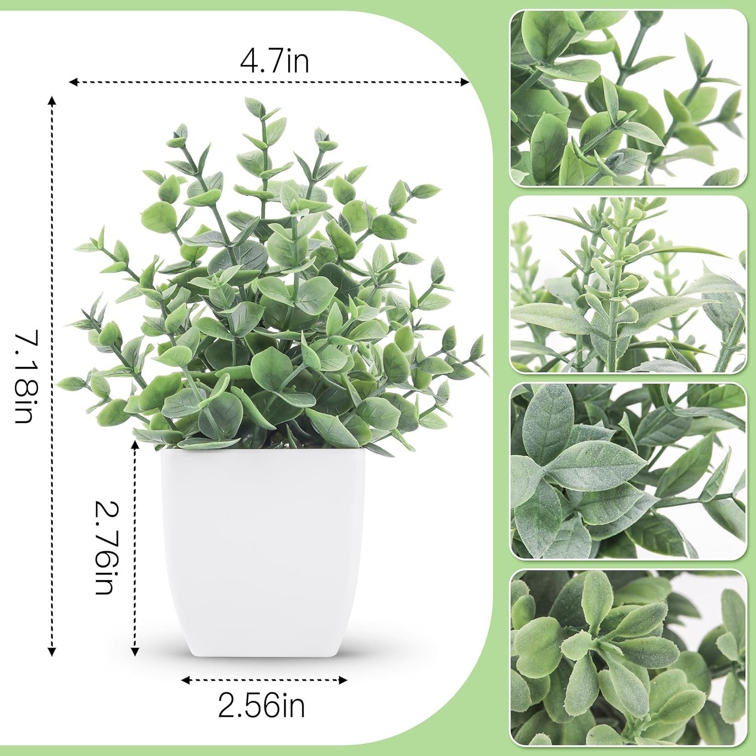 Eco-Friendly Mini Fake Plants Set – Ideal for Home and Office Decoration