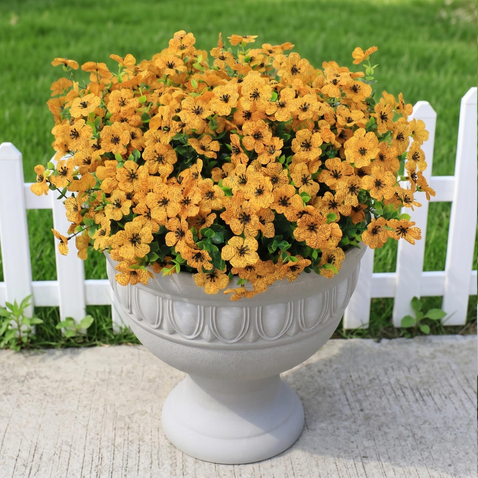 WYOK 14 Bundles Artificial Flowers UV Resistant for Patio Outdoors Fake Faux …