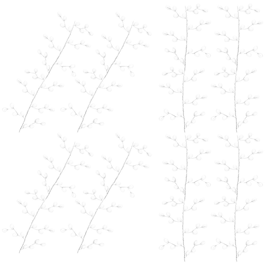 10 Bunches Artificial Acrylic Flower Picks For Diy Crafts Wedding Decoration