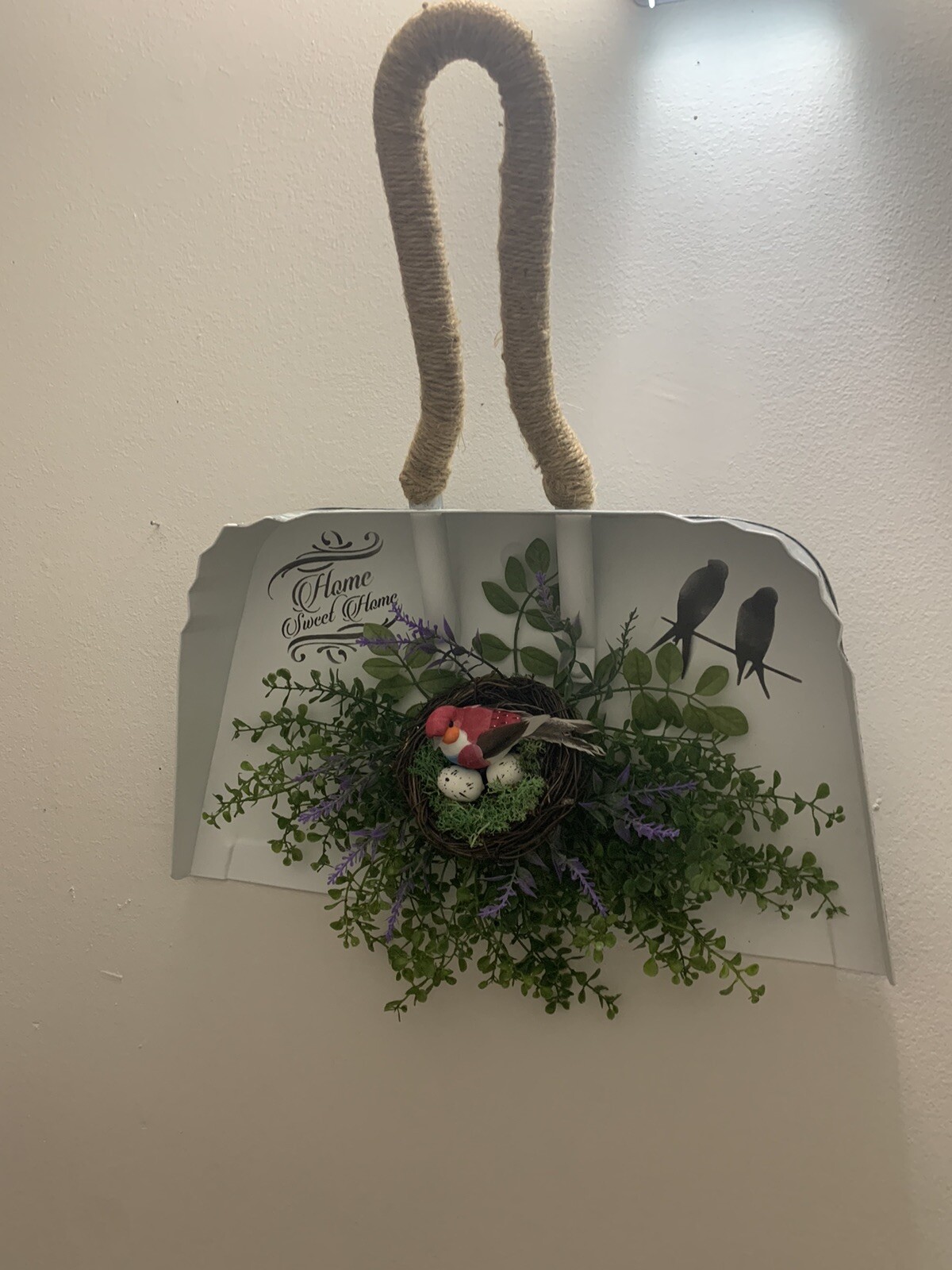 Shovel Floral Bird Nest Arrangement Farmhouse French Decor