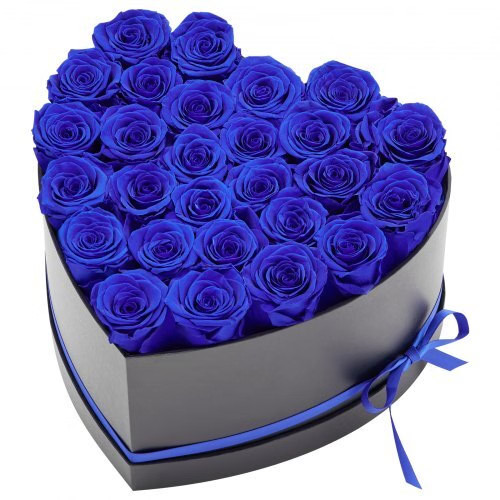 Forever Flowers, 27 Preserved Roses in a Heart Shape Box, Eternal Flowers Immort