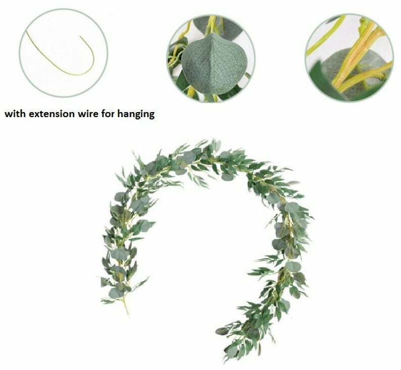Artificial Eucalyptus Leaves Plant VIne Party Wedding Hanging Decor Garland