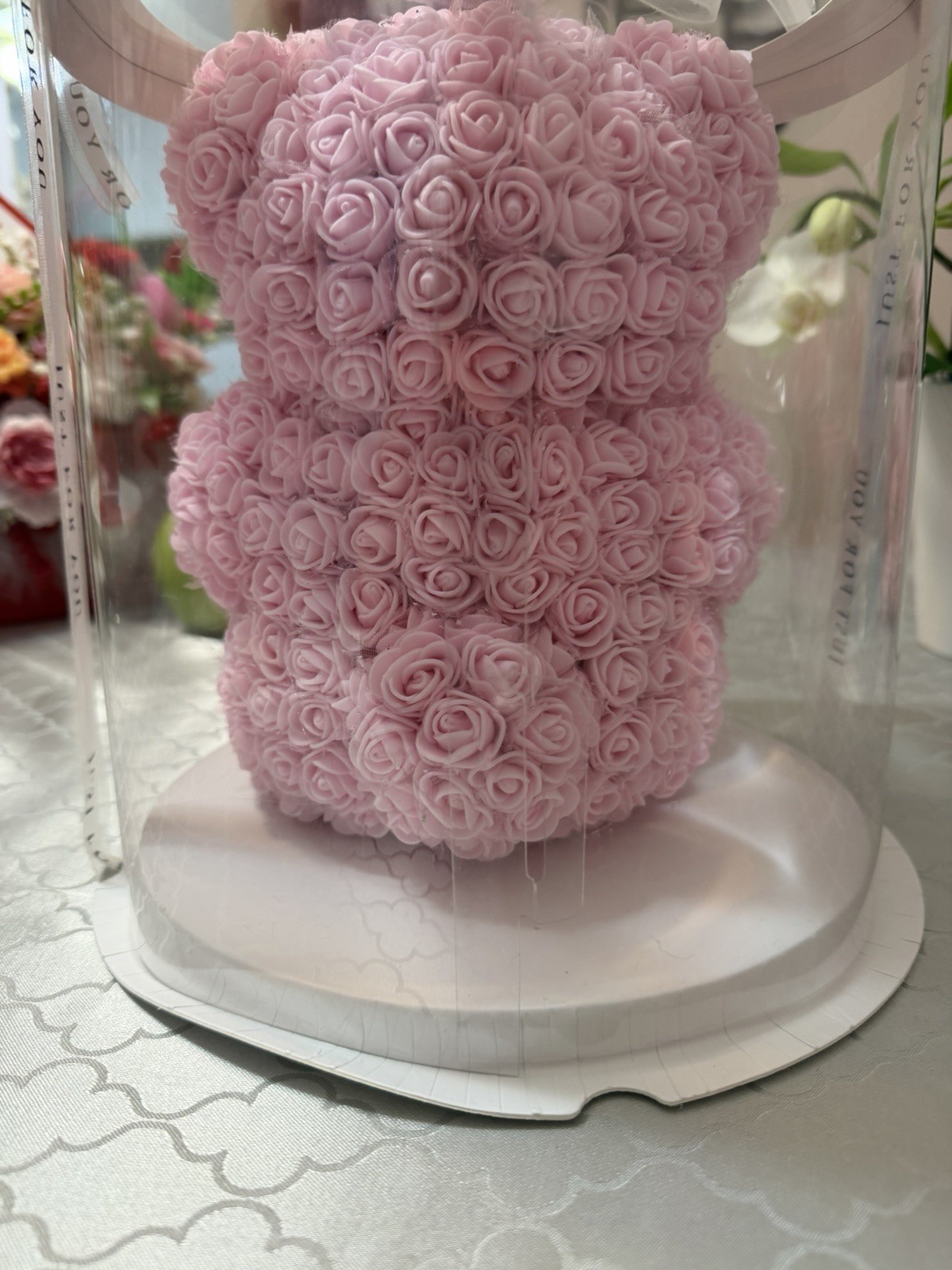 Adorable Pink Marshmallow Teddy Bear 9″-Unique Handmade Gift for Mother’s Day