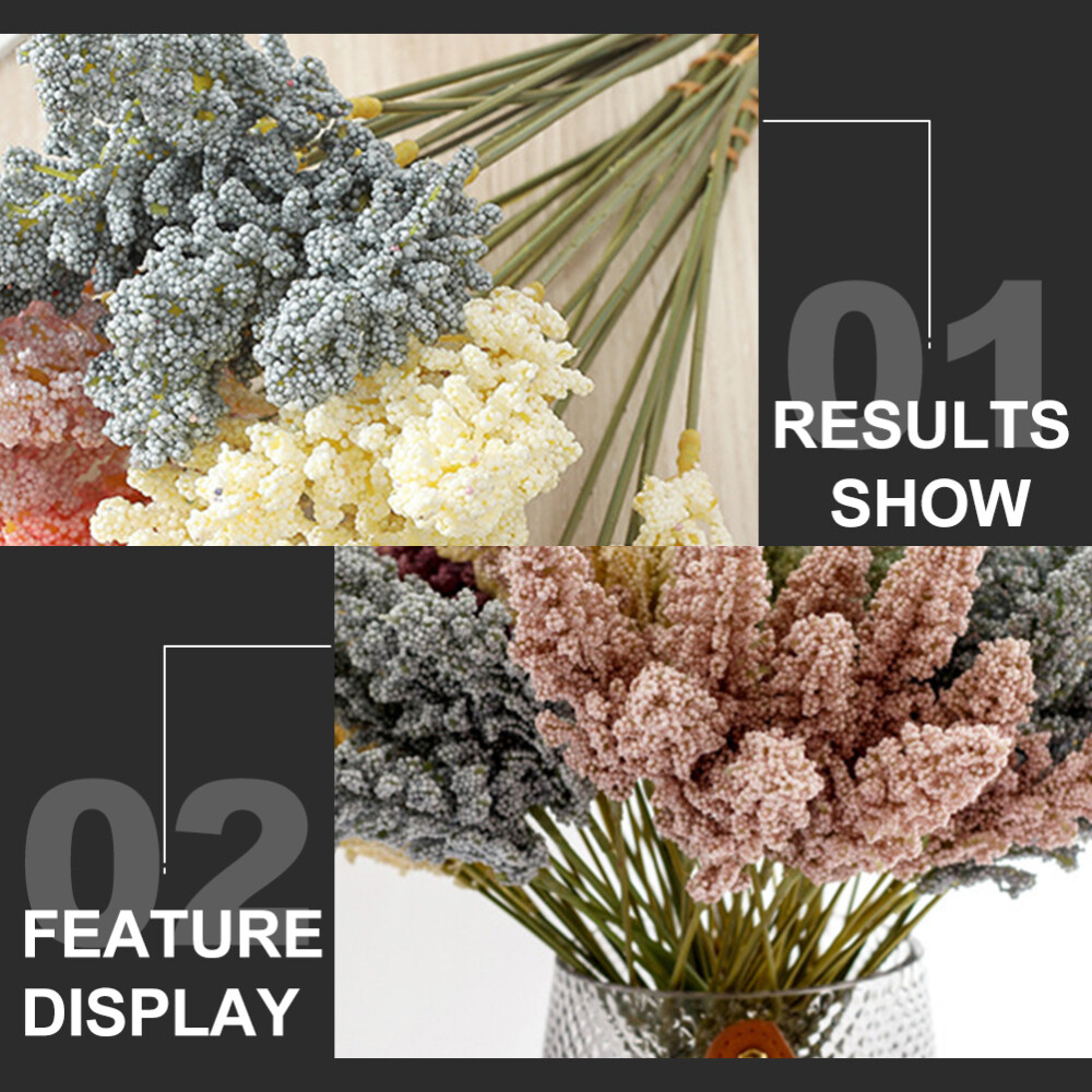 30PCS Real Touch Wedding Bouquet Vase Filler Stems Artificial Flower Branch