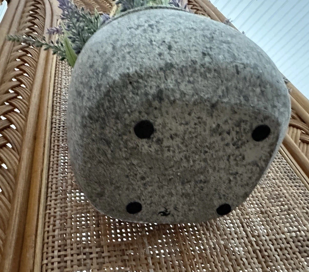 Lavender Plant Stoneware Pot Hanging Faux Lavender Flowers Decor Parisian Market