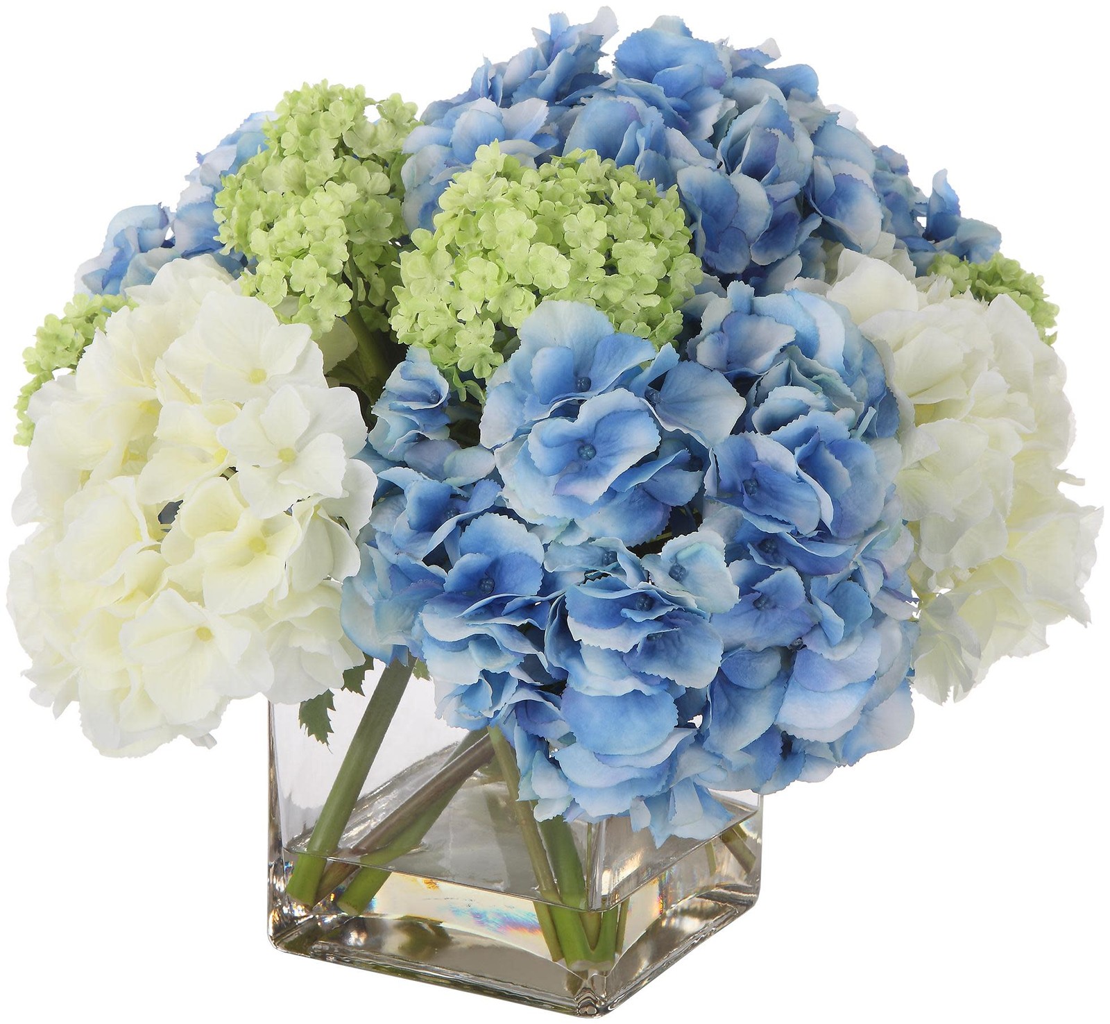 Uttermost 60200 Providence Hydrangea 13-5/8″ Tall Glass Faux – Clear