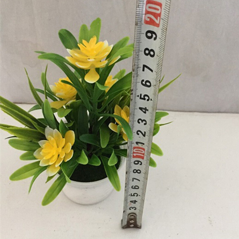 Flower Fake False Plants Flowers Artificial Garden Home Decor With Pot Outdoor