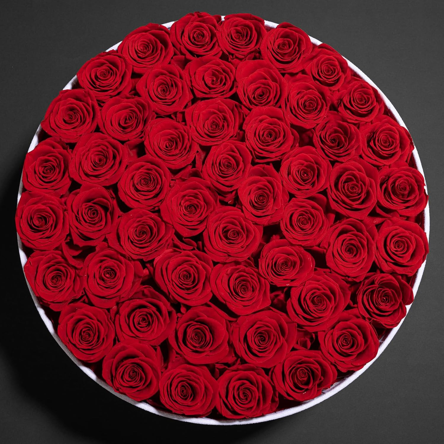 50 Piece Roses in a Velvet Box, Flowers for Delivery, Presereved Flowers Birthda