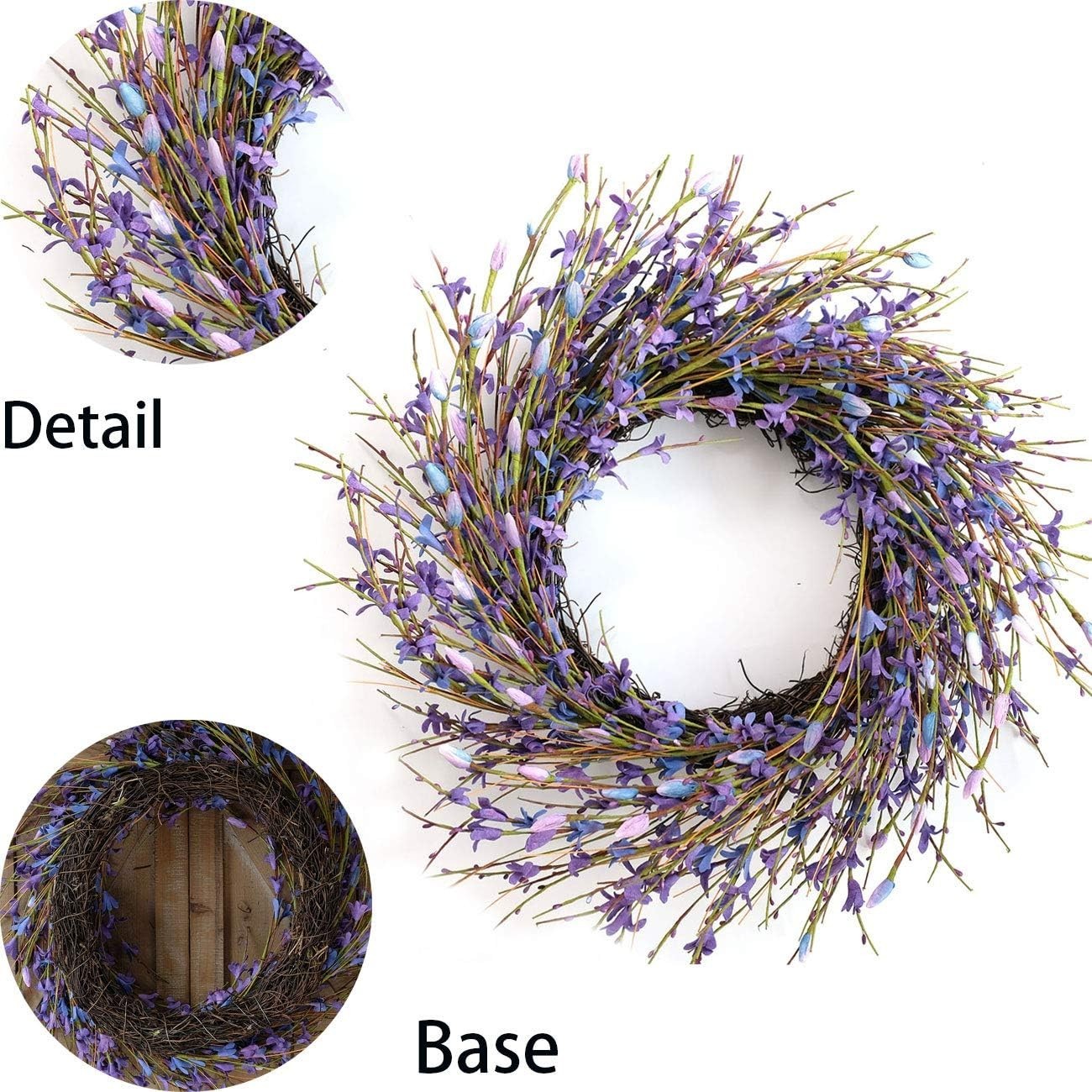 Stunning 18-Inch Forsythia Wreath for Front Door & Seasonal Celebrations